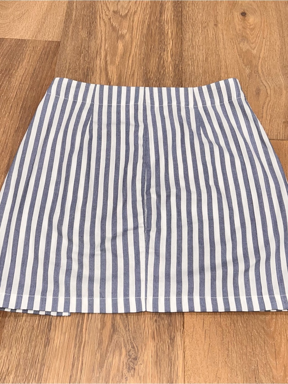 Striped Mini Skirt in Navy and White